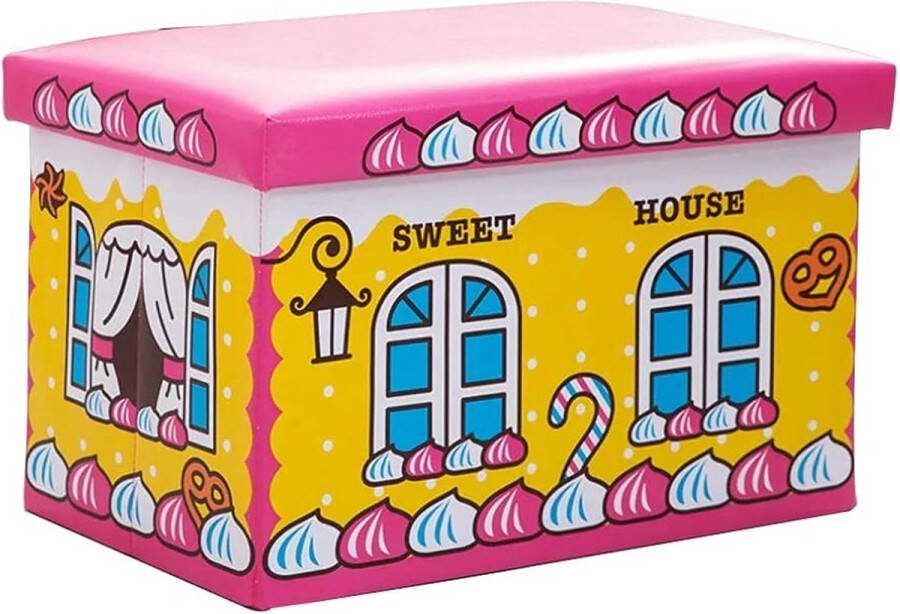 Orion Store Opbergkist Opvouwbaar Zitkist Zitbank Met Opbergruimte voor kinderkamer Inklapbaar Speelgoedkist Opbergbox 30x50x30cm