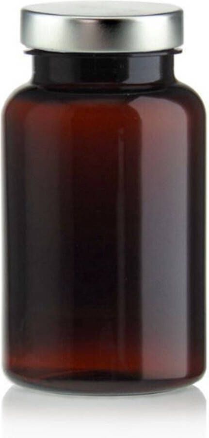 Ornina 200ml bruine PET pot met schroefdeksel pillen zalf potten