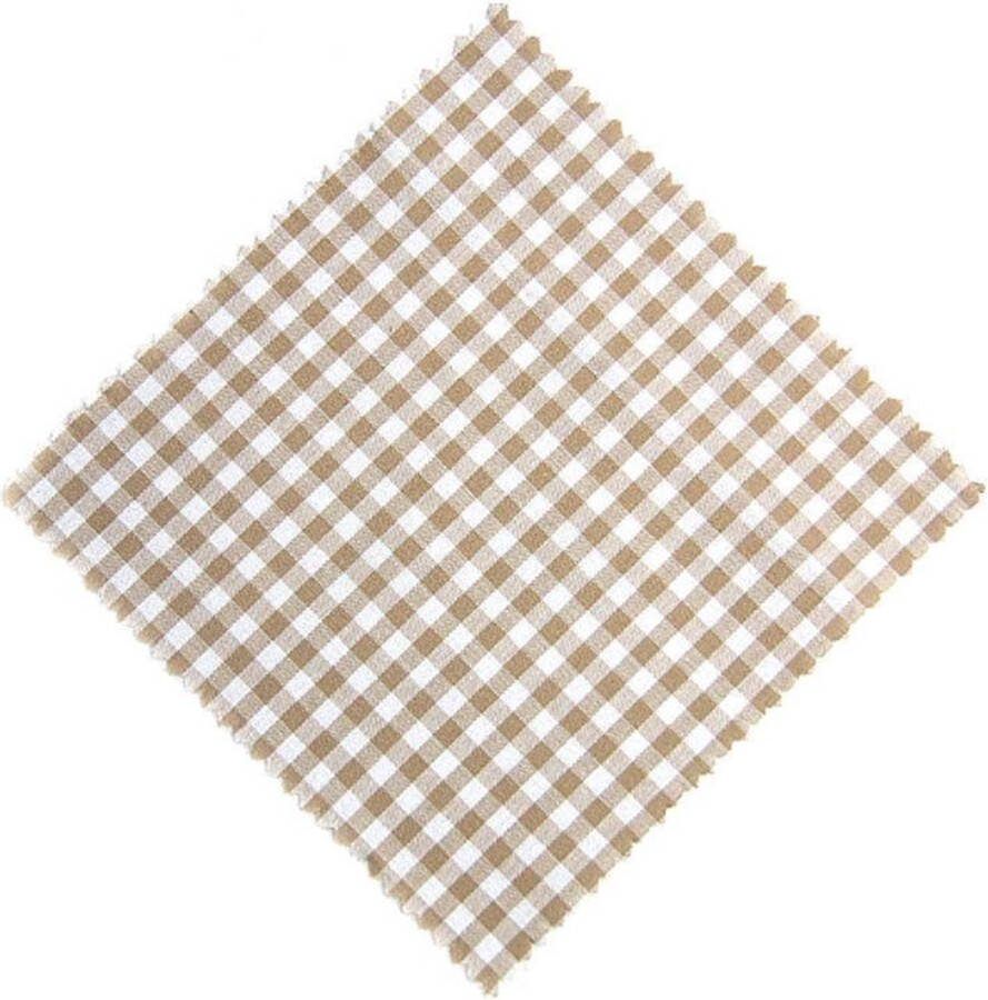 Ornina 6 stuks beige stoffen doek voor deksel honing wafeldoek