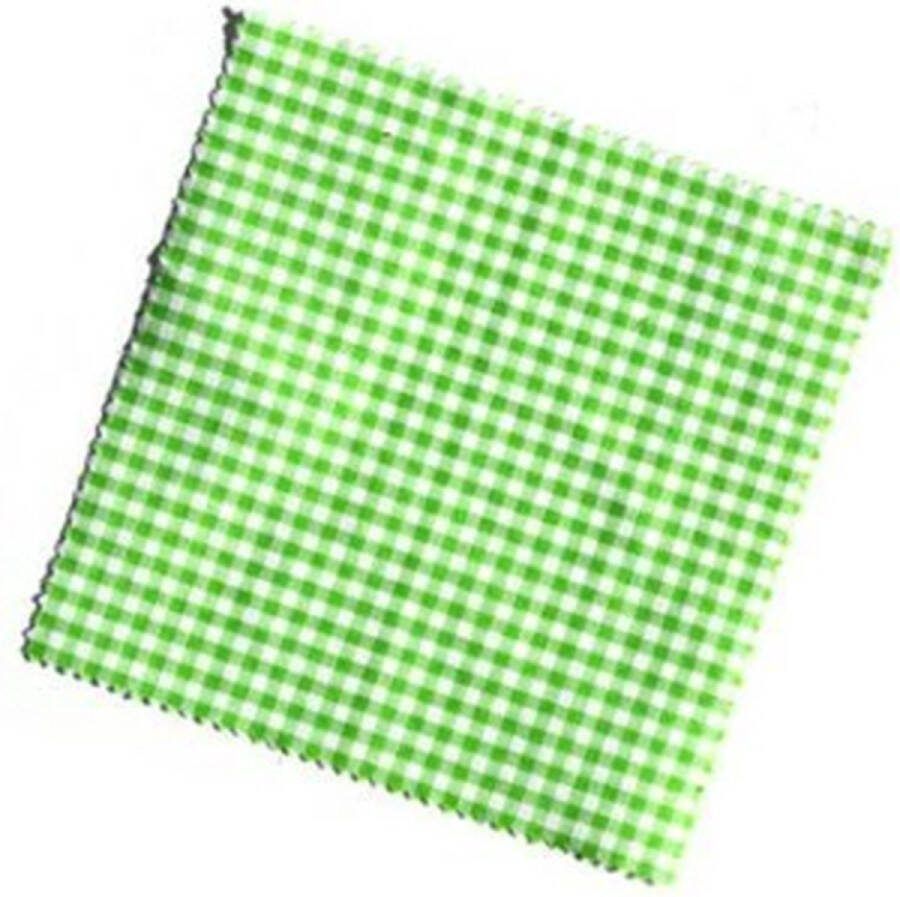 Ornina 6 stuks groen stoffen lapje doek voor jam honing pot potten