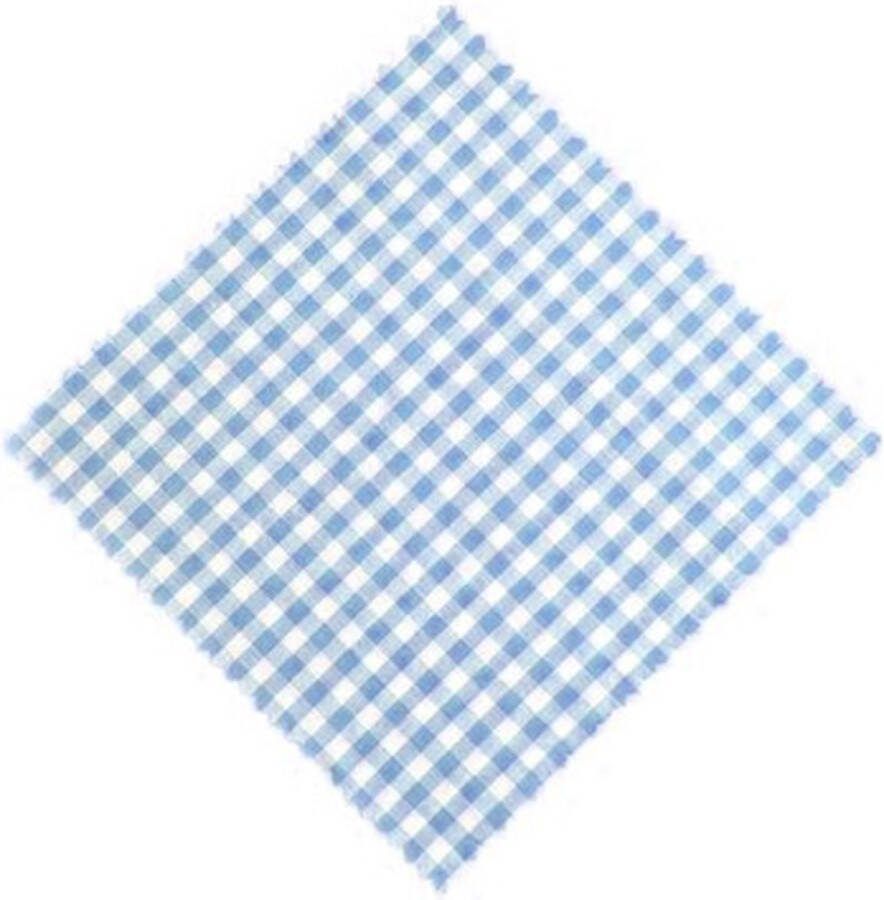 Ornina 6 stuks licht blauw stof lapje doek 15x15CM