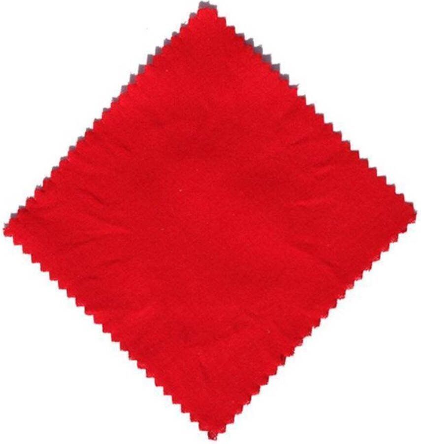 Ornina 6 stuks rood stoffen lapje doek voor jampot honing pot potten
