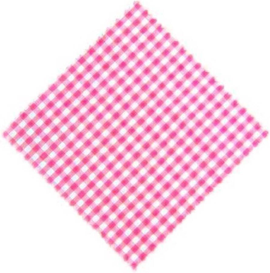 Ornina 6 stuks roze stof overlapje doek voor jampot honing potten