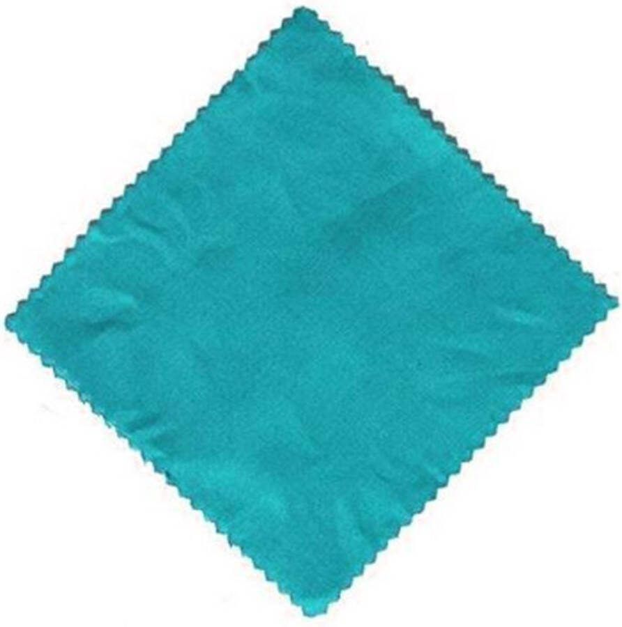 Ornina 6 stuks turquoise stof overlapje doekje voor jampot honing wafeldoek