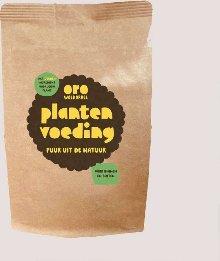 ORO wolkorrel 15KG Plantenvoeding 1 seizoen voeding voor 80m2 Binnen & buitenplanten Gemaakt van 100% NL wol Duurzaam Bodemverbeteraar Neemt overtollig vocht op