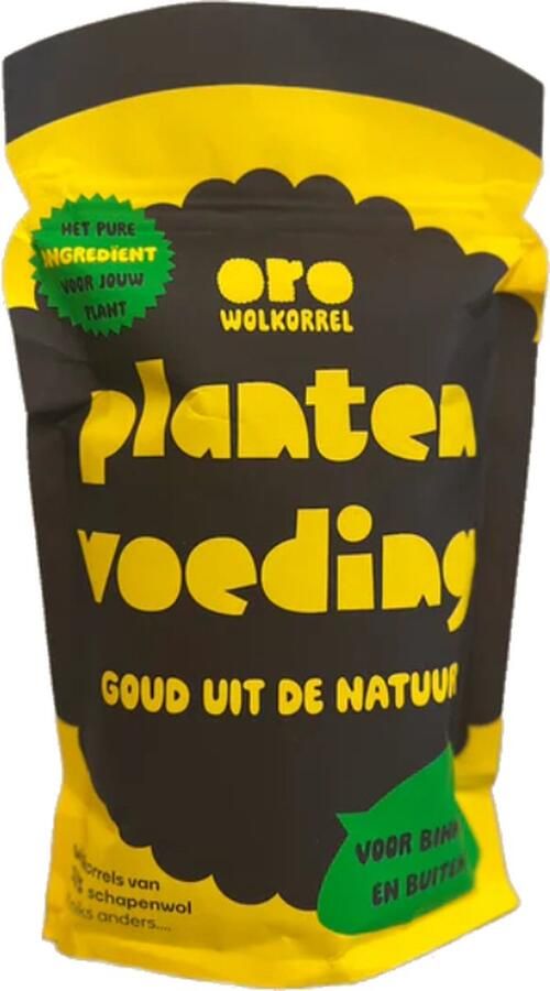 ORO wolkorrel 1L Plantenvoeding 1 seizoen voeding voor 20 planten Binnen & buitenplanten Gemaakt van 100% NL wol