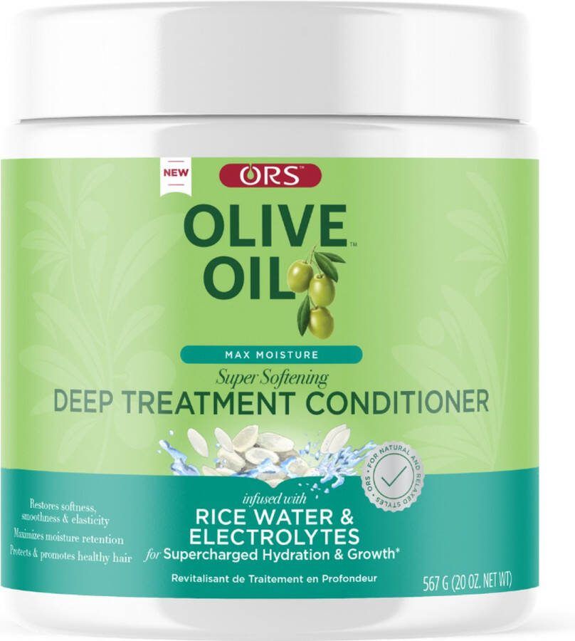 Ors Max Moisture Leave-In Conditioner 567g Met Kokosolie Gehydrolyseerd Collageen & Zijdeproteïne voor Gehydrateerd en Glanzend Haar Versterkt en Herstelt Beschadigd Haar