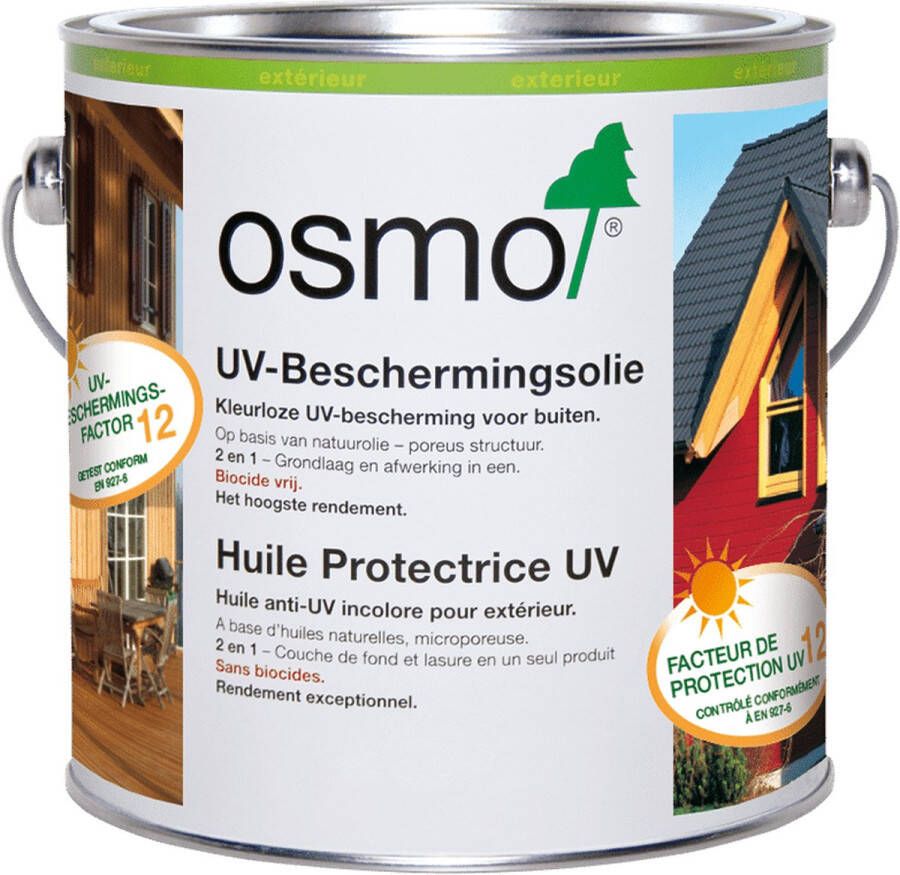 Osmo UV-Beschermingsolie 431 Red Cedar licht 0 75 Liter Houtolie Voor Buiten Hout Beits Beschermt Tegen Vergrijzing beschermende filmlaag tegen UV-stralen