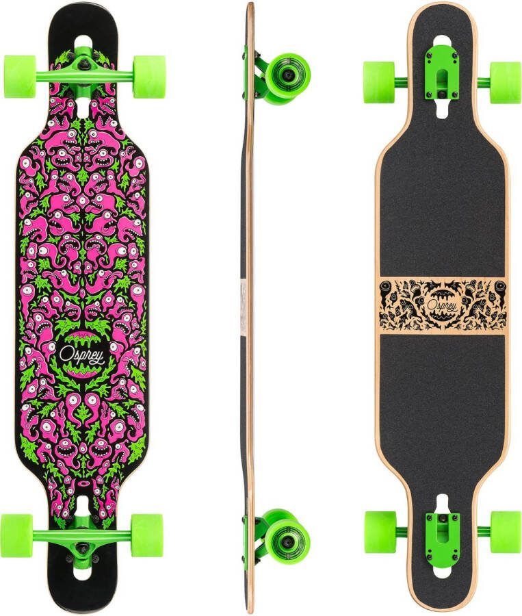 Osprey Surf & Skate Osprey Character 39 Twin Tip Longboard Skateboard Abec 9 Lagers