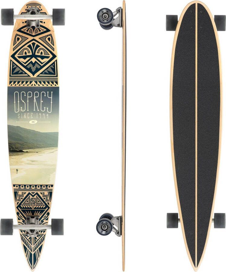 Osprey Surf & Skate Osprey Longboard Coastline 117 X 23 Cm Blank zwart