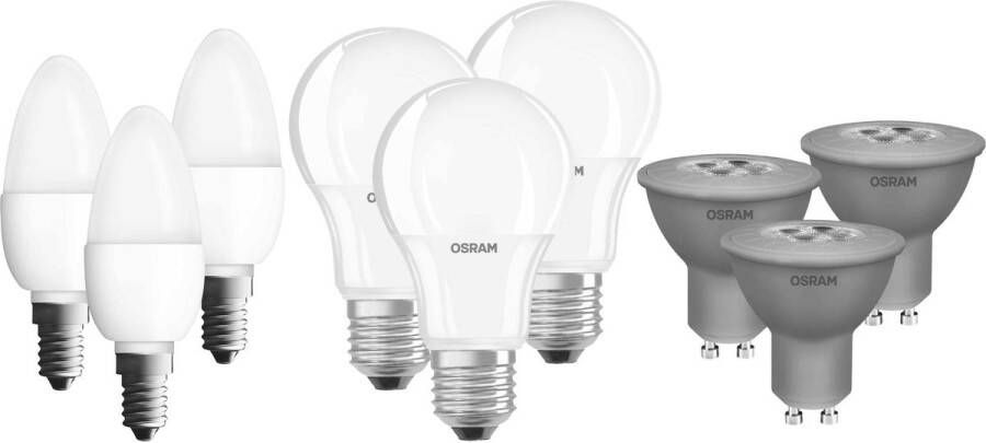 Osram 4052899955523 LED-lamp Energielabel F (A G) E27 Peer 9 W = 60 W Warmwit (Ø x l) 60 mm x 110 mm 3 stuk(s)