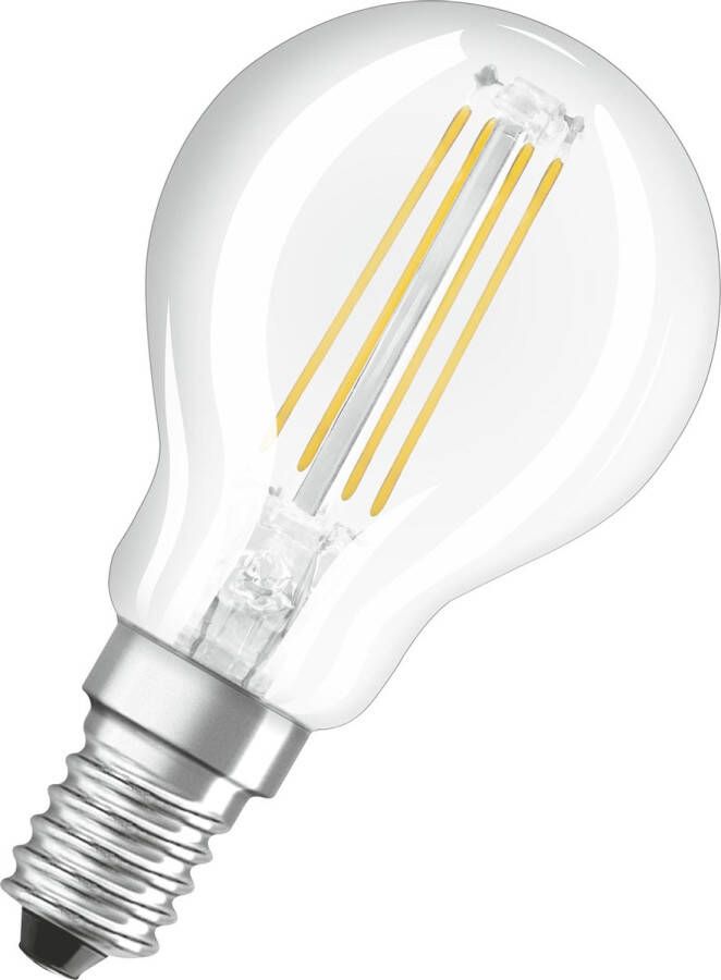 Osram 4058075090668 LED-lamp Energielabel E (A G) E14 Kogel 4 W = 40 W Warmwit (Ø x l) 45 mm x 78 mm Filament Retro-LED 5 stuk(s)