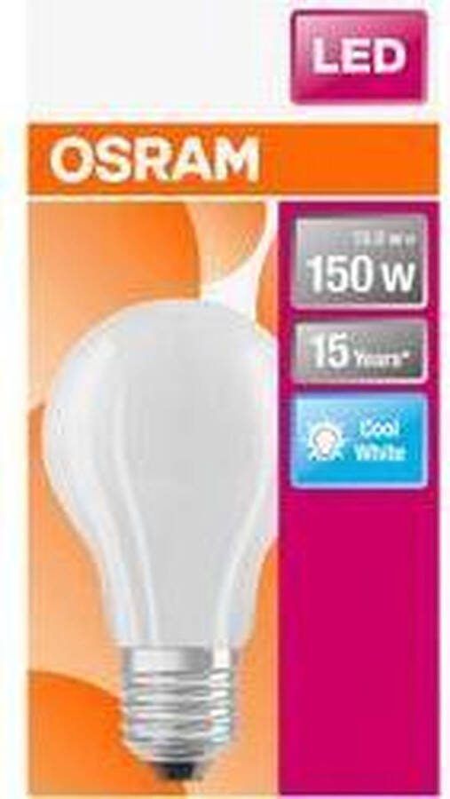 Osram 4058075305038 LED-lamp Energielabel D (A G) E27 Peer 17 W Koudwit (Ø x l) 70.0 mm x 118 mm 1 stuk(s)