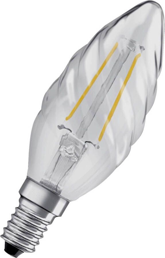Osram 4058075436565 LED-lamp Energielabel F (A G) E14 Gedraaide kaars 2.5 W = 25 W Warmwit (Ø x l) 35 mm x 100 mm 1 stuk(s)