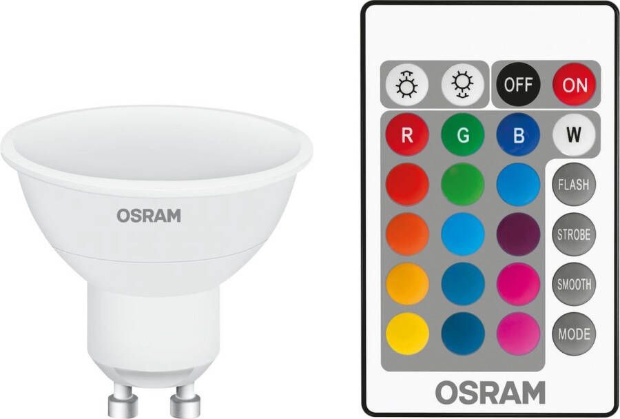 Osram 4058075445970 LED-lamp Energielabel G (A G) GU10 Reflector 4.2 W RGBW (Ø x l) 50 mm x 56 mm 1 stuk(s)