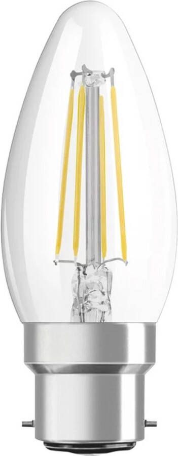 Osram Classic LED B22d Kaars Filament Helder 4W 470lm 827 Zeer Warm Wit Vervangt 40W