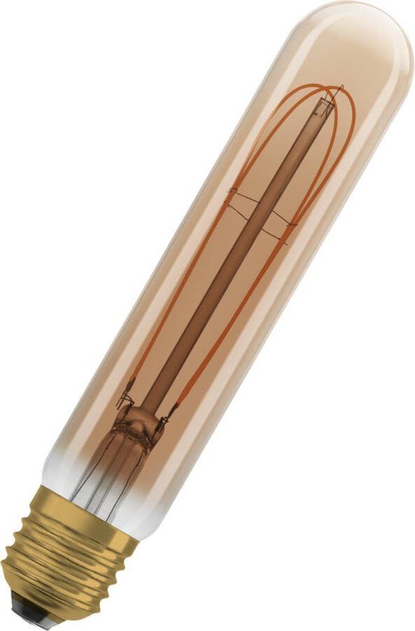 Osram Dimmbare LED-Lampen Vintage-Edition 40 Watts Ersatz E27 Tubular 2200 Kelvin Warm Comfort Light Klares Glas single Pack