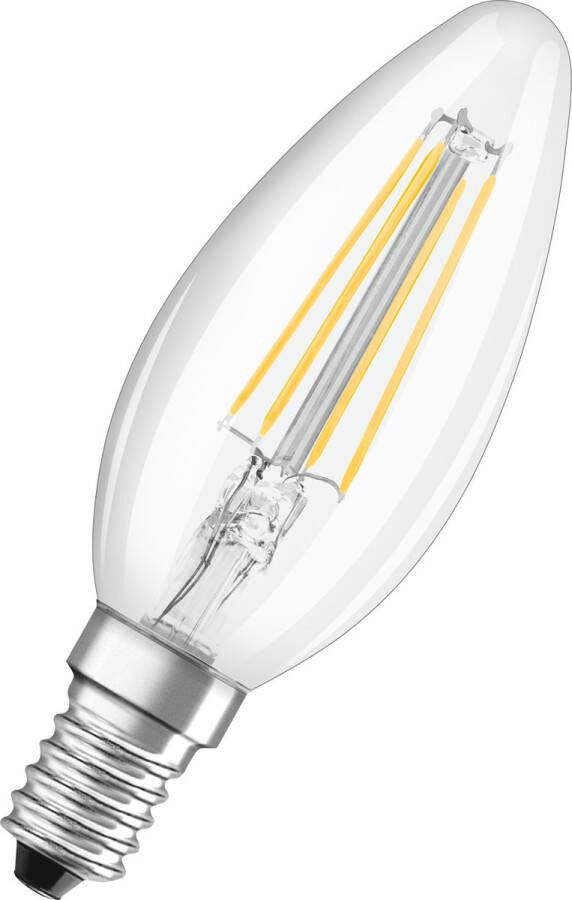 Osram Superstar dimbare LED lamp met bijzonder hoge kleurweergave (CRI9-) E14-basis Filament optiek Warm wit (27--K) 47- Lumen substituut voor 4-W-verlichtingsmiddel dimbaar 1-Pak