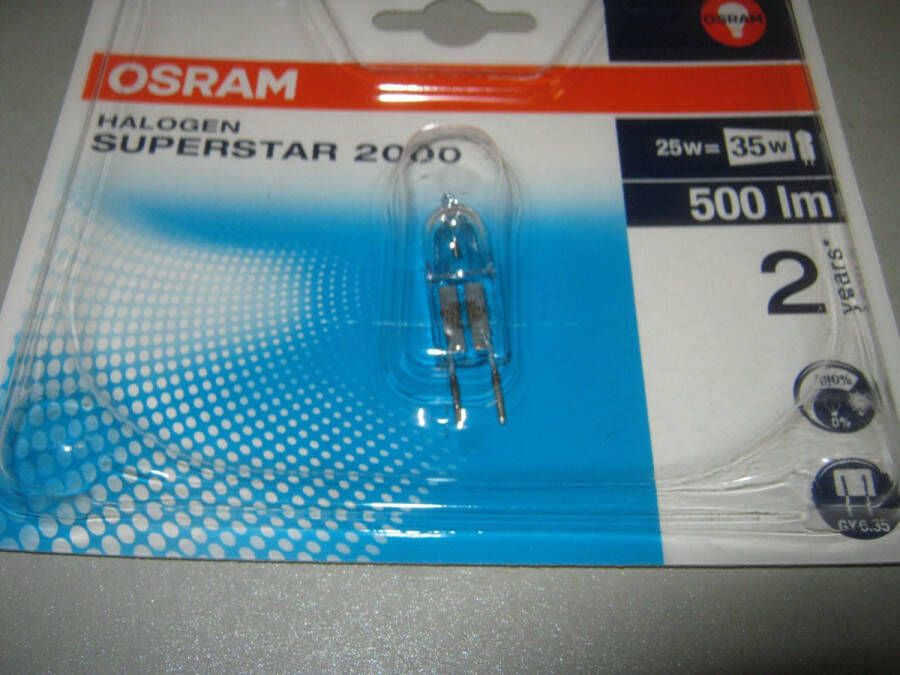 Osram HALOSTAR halogeenlamp 25W GY6.35 Warm wit 500 Lumen