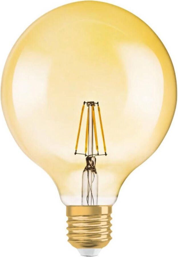 Osram Vintage 1906 Led E27 Globe Filament Goud 125mm 7w 650lm 824 Zeer Warm Wit | Vervangt 40w