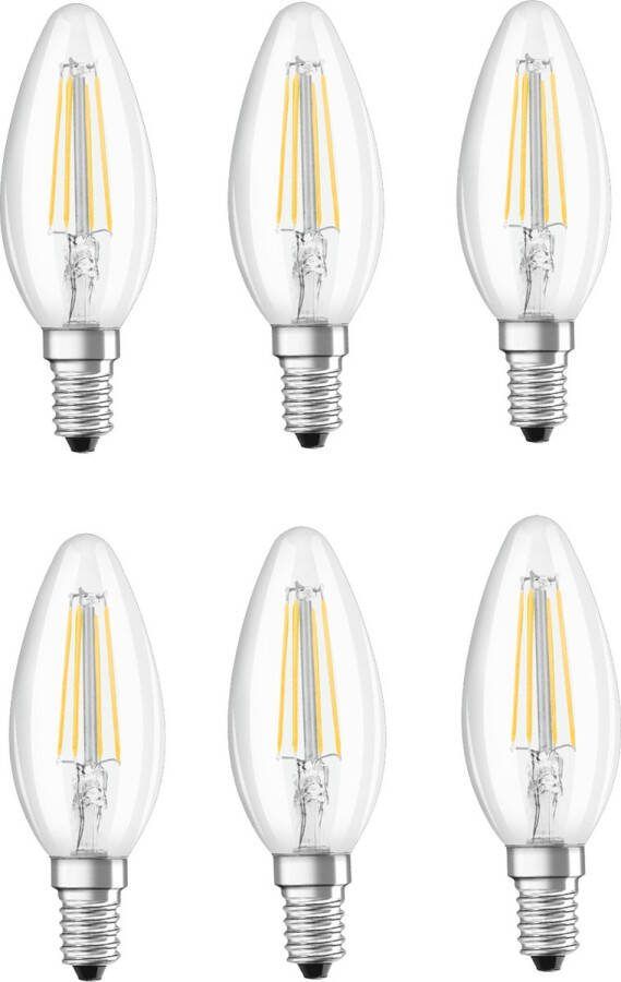 Osram LED lamp Lampvoet: E14 Warm wit 27- K 4 W helder LED BASE CLASSIC B