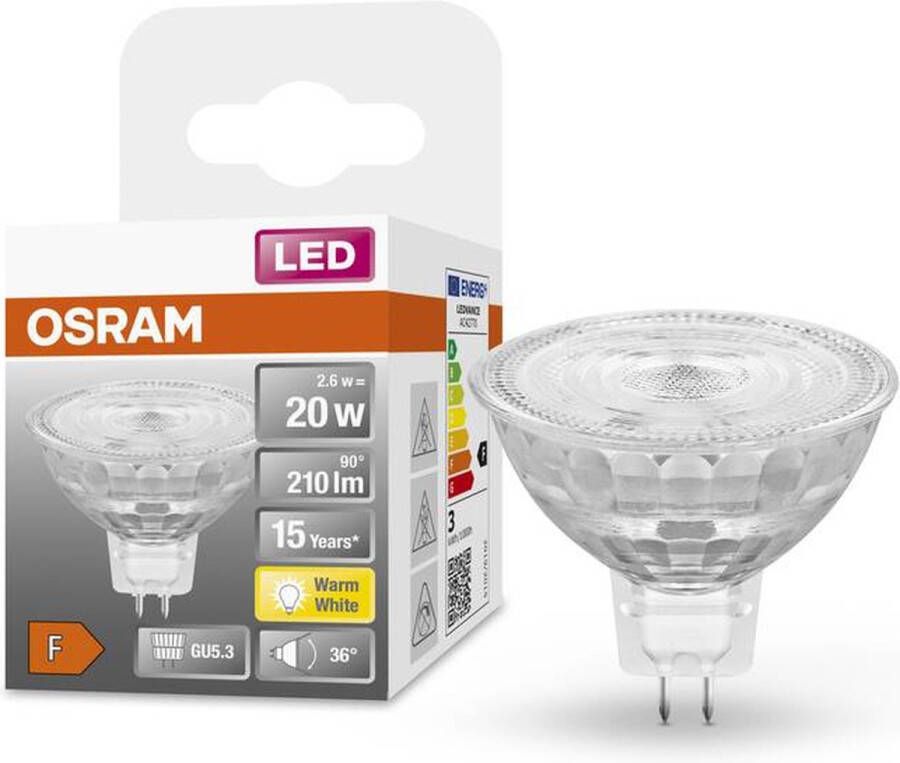 Osram 4058075433762 LED-lamp Energielabel G (A G) GU5.3 Reflector 8 W = 50 W Warmwit (Ø x l) 50 mm x 46 mm 1 stuk(s)