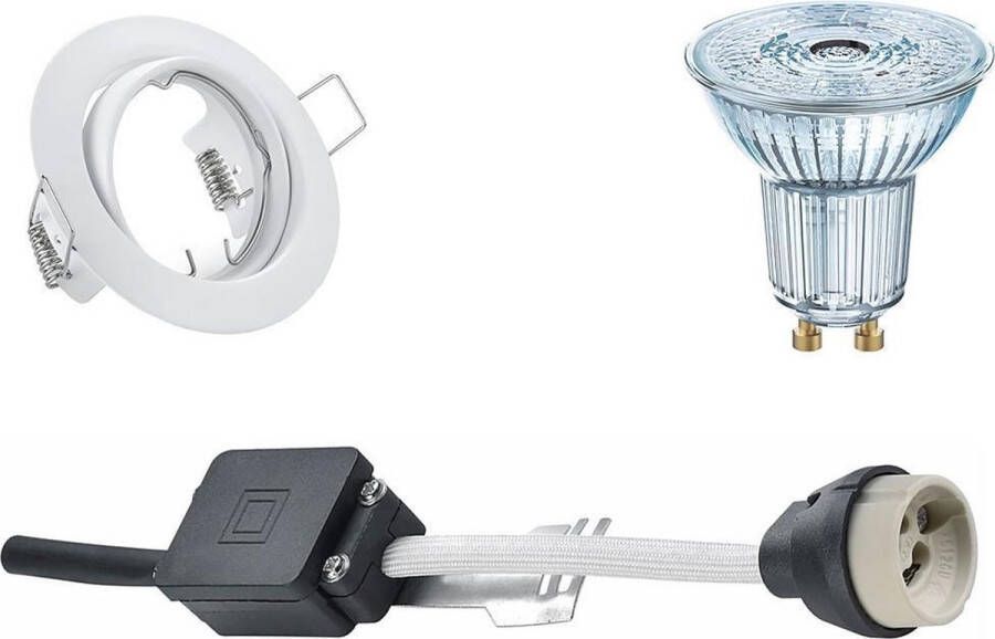 Osram LED Spot Set Parathom PAR16 930 36D GU10 Fitting Dimbaar Inbouw Rond Mat Wit 3.7W Warm Wit 3000K Ø85mm