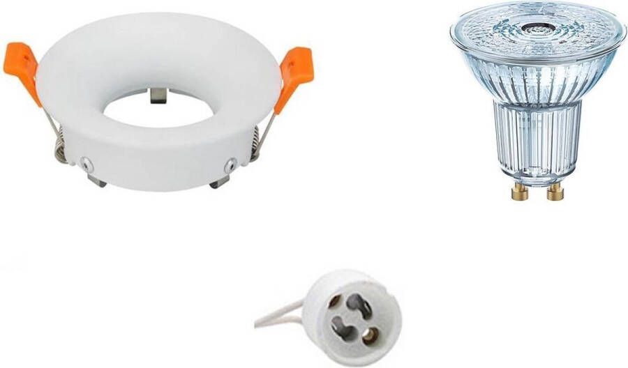 Osram LED Spot Set Parathom PAR16 930 36D GU10 Fitting Dimbaar Inbouw Rond Mat Wit 5.5W Warm Wit 3000K Ø85mm