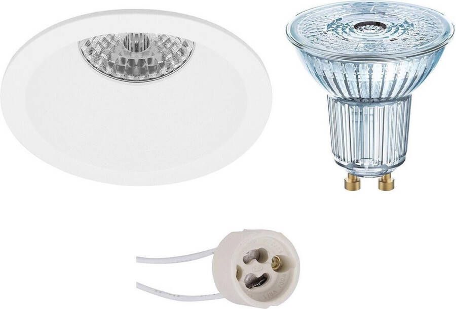 Osram LED Spot Set Parathom PAR16 940 36D Pragmi Pollon Pro GU10 Fitting Dimbaar Inbouw Rond Mat Wit 3.7W Natuurlijk Wit 4000K Verdiept Ø82mm