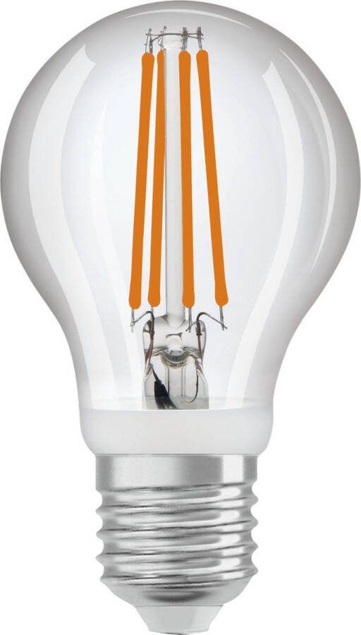 Osram LED Star Classic Lampe mit Bewegungssensor und Tageslichsensor Kolbenform 7.3 W 806 lm EEK A warmweißes Licht (2700 K) aus klarfarbenem bleifreiem Glas E27 Sockel 60 mm Durchmesser