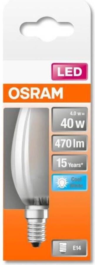 Osram Parathom Retrofit Classic LED E14 Kaars Mat 4W 470lm 865 Daglicht | Dimbaar Vervangt 40W.