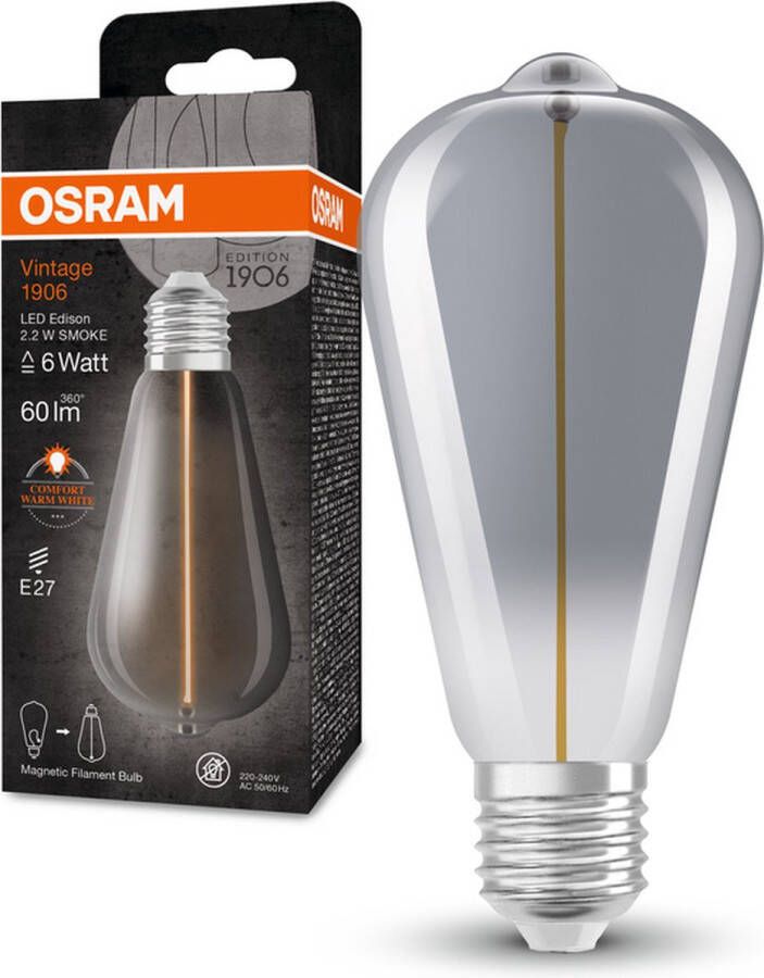 Osram Vintage 1906 Klassieke Edison LED lamp 2 2W 60lm