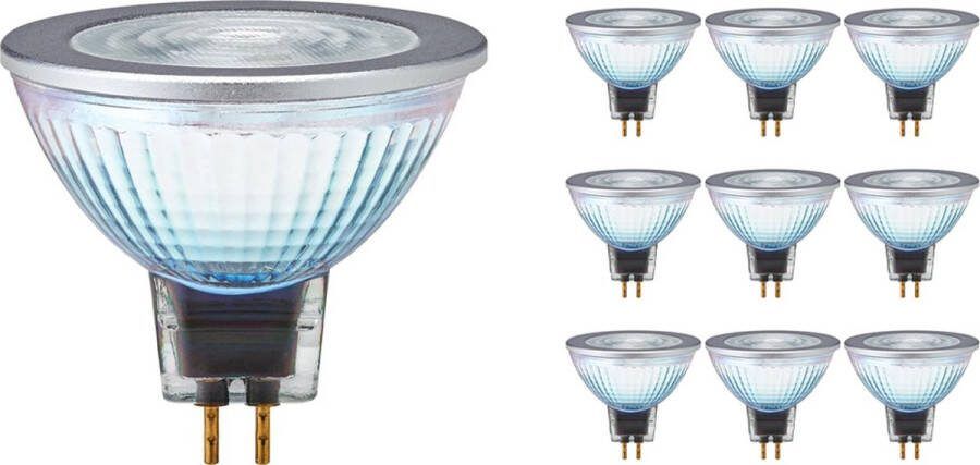Osram Voordeelpak 10x Ledvance Performance LED Spot Reflector GU5.3 MR16 8W 621lm 36D 930 Warm Wit Beste Kleurweergave Dimbaar Vervangt 50W