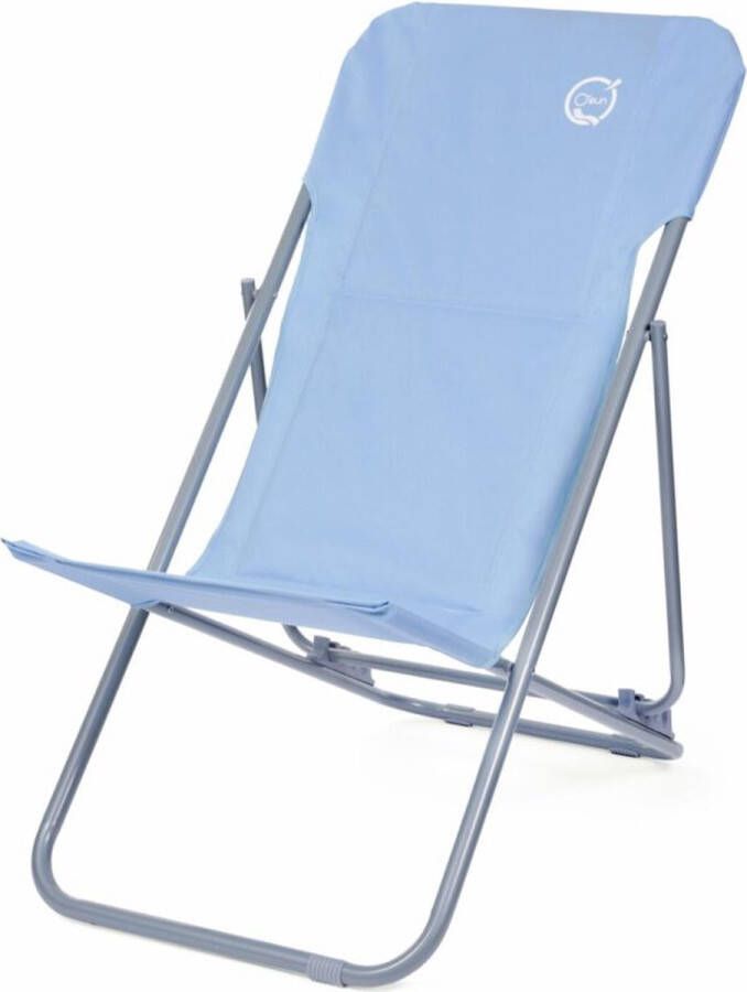 O'Sun Strandstoel verstelbaar 4 standen Blauw