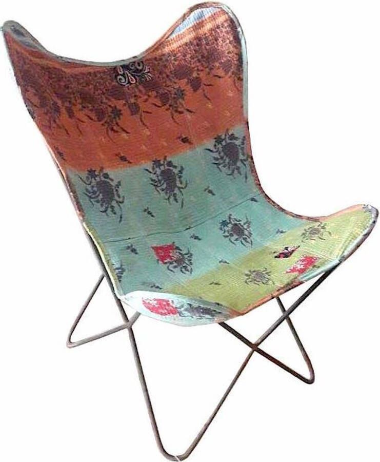 Otentic Design Vlinderstoel Titli Sari Quilt Handgemaakt