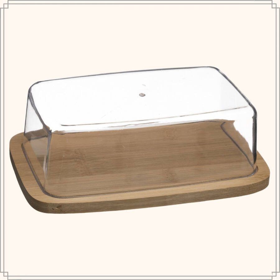OTIX Botervloot met Deksel Bamboe 19x12 5x6 5 cm Rechthoekig Boterschaal
