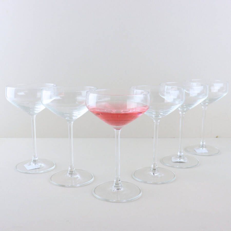 OTIX Champagnecoupe Glazen 6 Stuks Glas Champagneglazen Pornstar Martini Glazen Cocktailglazen