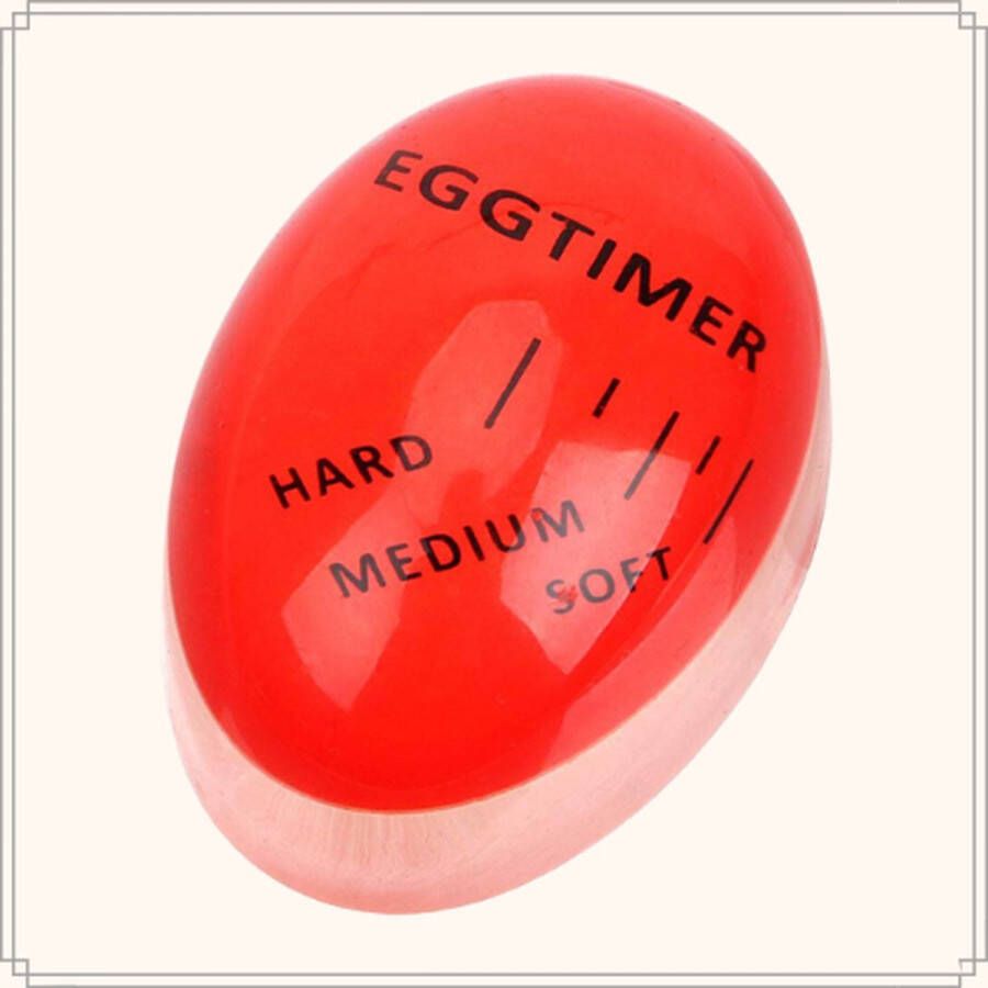 OTIX Eierwekker Set van 2 Egg timer Makkelijk eieren koken Rood 6x4.5x3 cm Kunststof Verkleurend