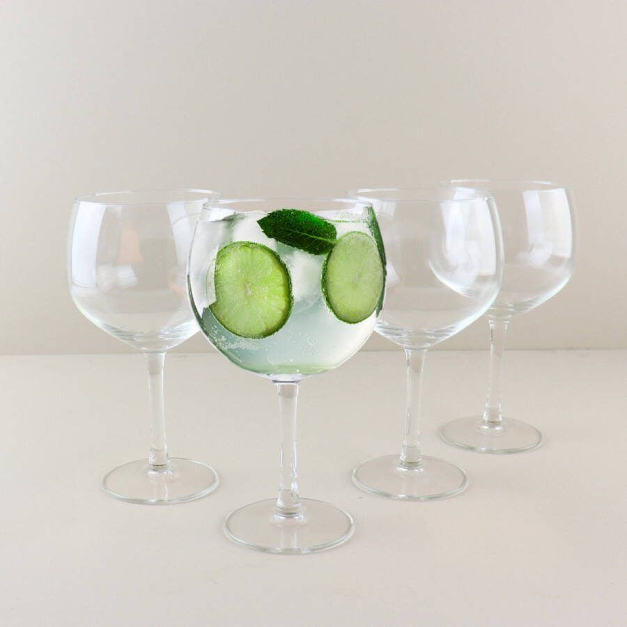 Orange85 Gin Tonic Glazen Set 4 Stuks 620 ml Kristallen Glazen Cocktailglazen Vaatwasserbestendig