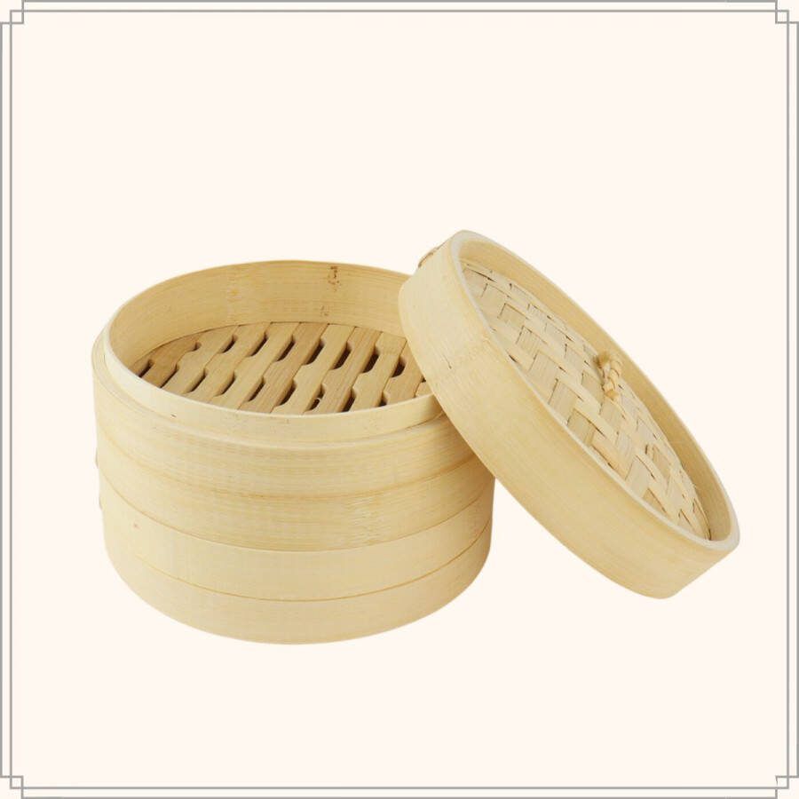 OTIX Stoommandje Stomer 2 Laags 20 cm Bamboe Dim Sum