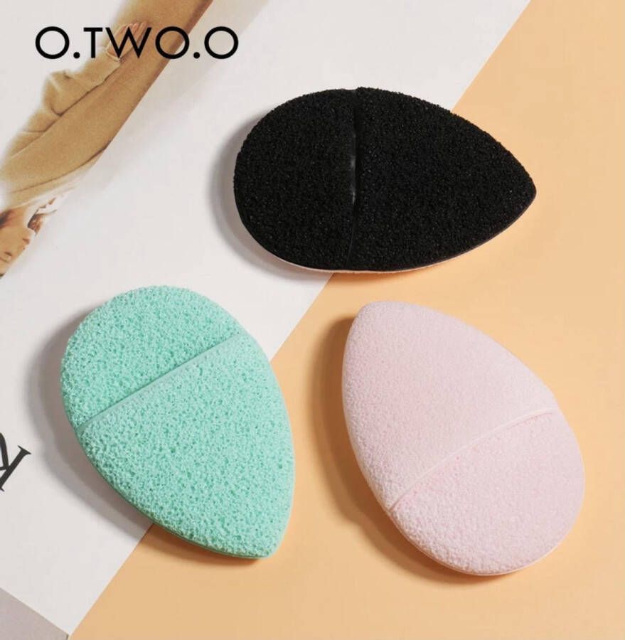 O.TWO.O | Facial Sponge | Facial Pad | Make up reiniger | Konjac Spons | Gezichtsreiniging | 100% Natuurlijk |