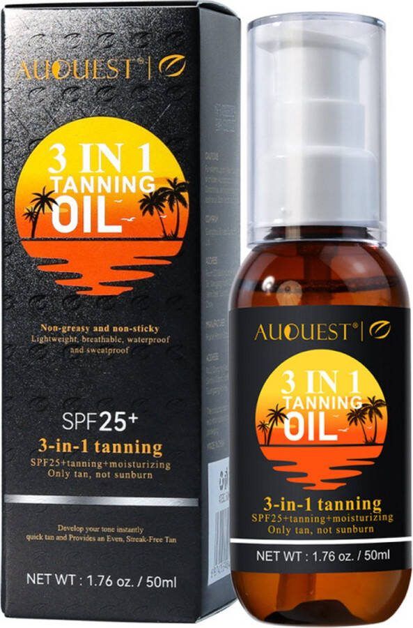 OUHOE 3-1 Tanning Oil Zonnebrand Olie SPF 25 Met Bronzer En Hydraterend Tanning Oil Zonnebrand Olie SPF 25 Face & Body Tanning Oil Gezicht En Lichaam Bronzer Glowing Skin
