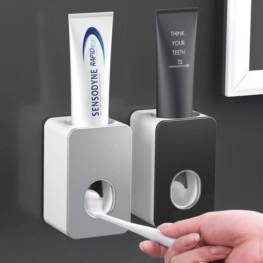 Ousuwo Tandpasta Dispenser| Roze Toothpaste Dispenser Tandpasta Houder Tandpasta Knijper