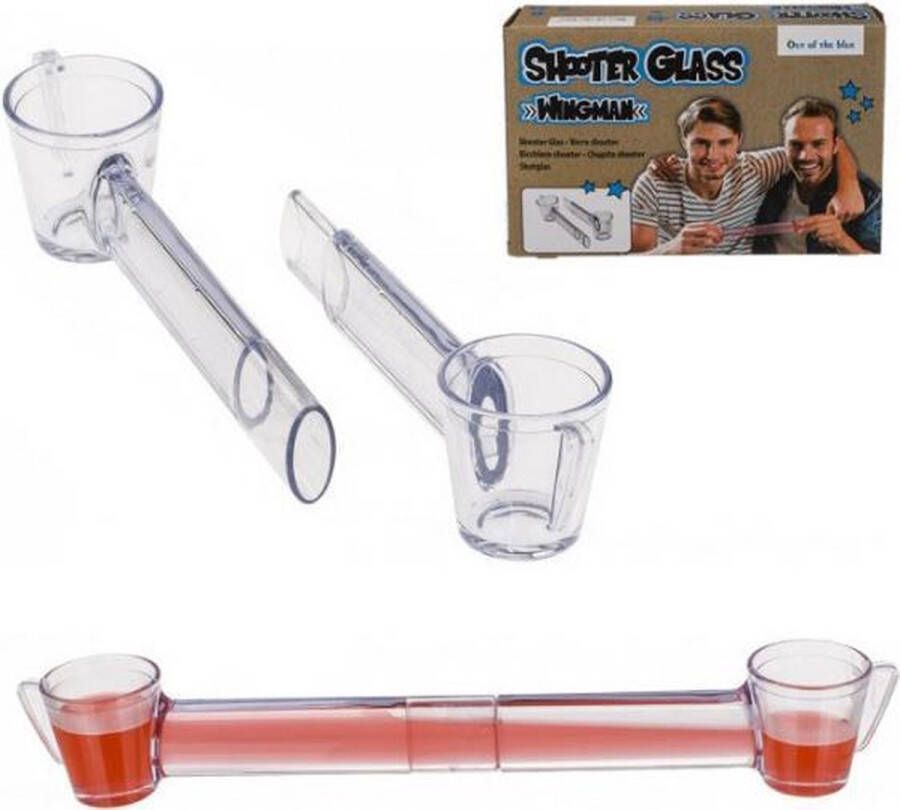 Out of the Blue Shotglazen voor echte vrienden Wingman shotglas set 2 stuks