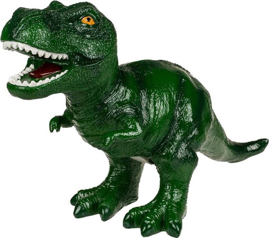 Out of the Blue Spaarpot Dinosaurus T-REX groen polyresin 22 x 32 cm met afsluitdop Kinderen Spaarpotten