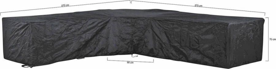 Outdoor Covers Outdoor Cover loungesethoes XL-vorm 270 x 270 x (h) 70 cm Grijs-antraciet 100% weerbestendig
