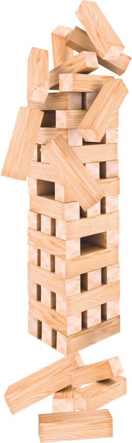 Outdoor 60-delige stapeltoren evenwichtsspel van hout 51 cm Behendigheidsspellen