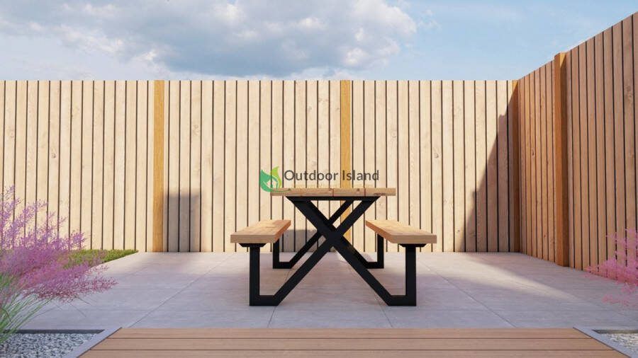 Outdoor Island Kinderpicknicktafel ijzer onderstel G