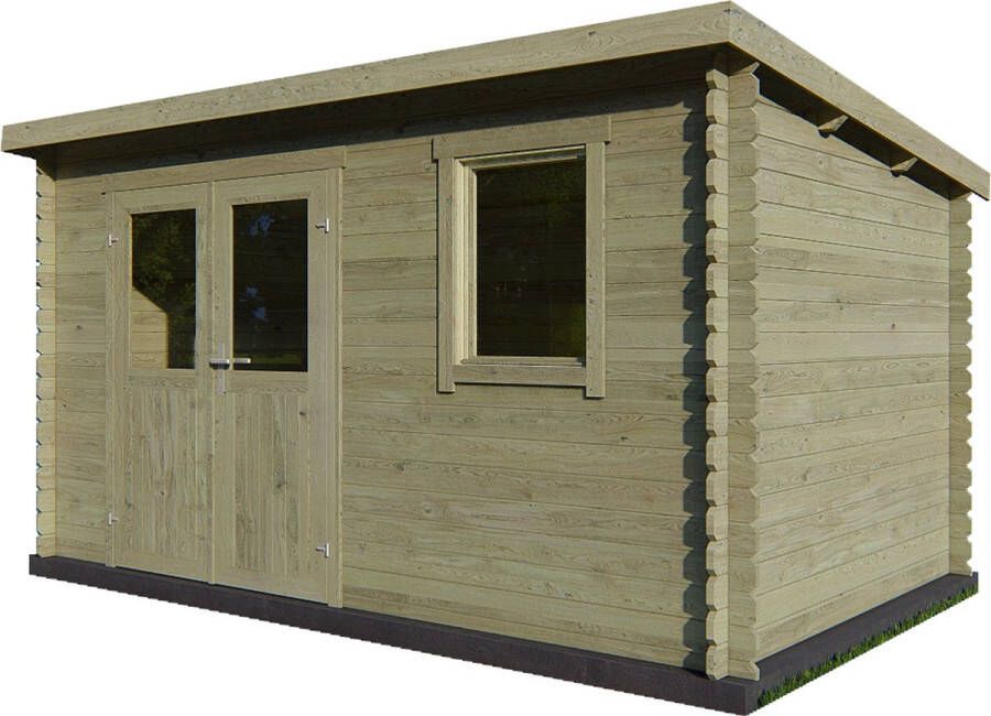 Outdoor Life Products Outdoor Life s Tuinhuis Amira 380 x 230 Geïmpregneerd Olijfgroen