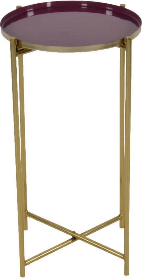 Bijzettafeltje.nl Marrakesh bijzettafel paars 30 cm